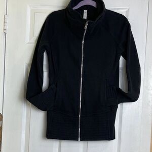 Lululemon Women’s Radiant Jacket Athletic Workout Full Zip Black Mock Neck Sz 6